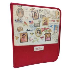 American Girls Collection Hallmark 2003 3 RING Zipper Binder Zip Red Organizer